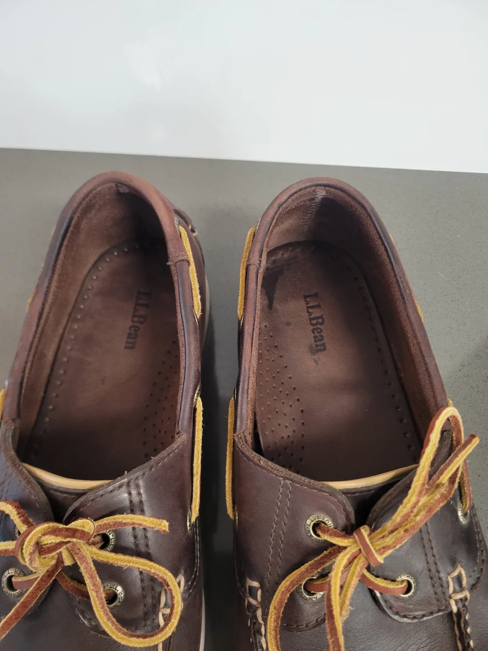 L.L. Bean Casco Bay Leather Boat Shoes - Men's Size 10.5 EE (Wide)